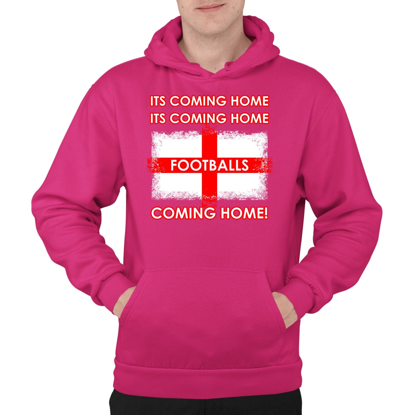 Footballs Coming Home England Supporter Mens Pullover Hoodie