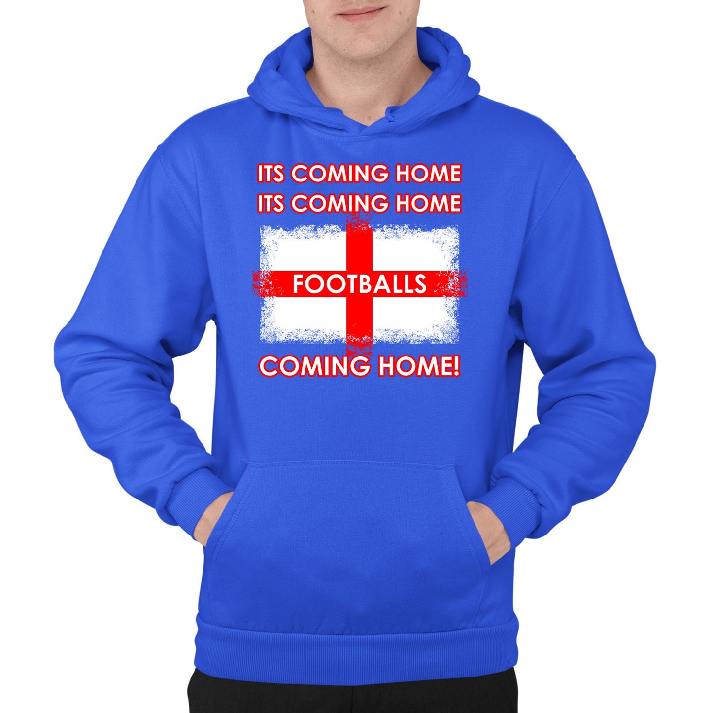 Footballs Coming Home England Supporter Mens Pullover Hoodie