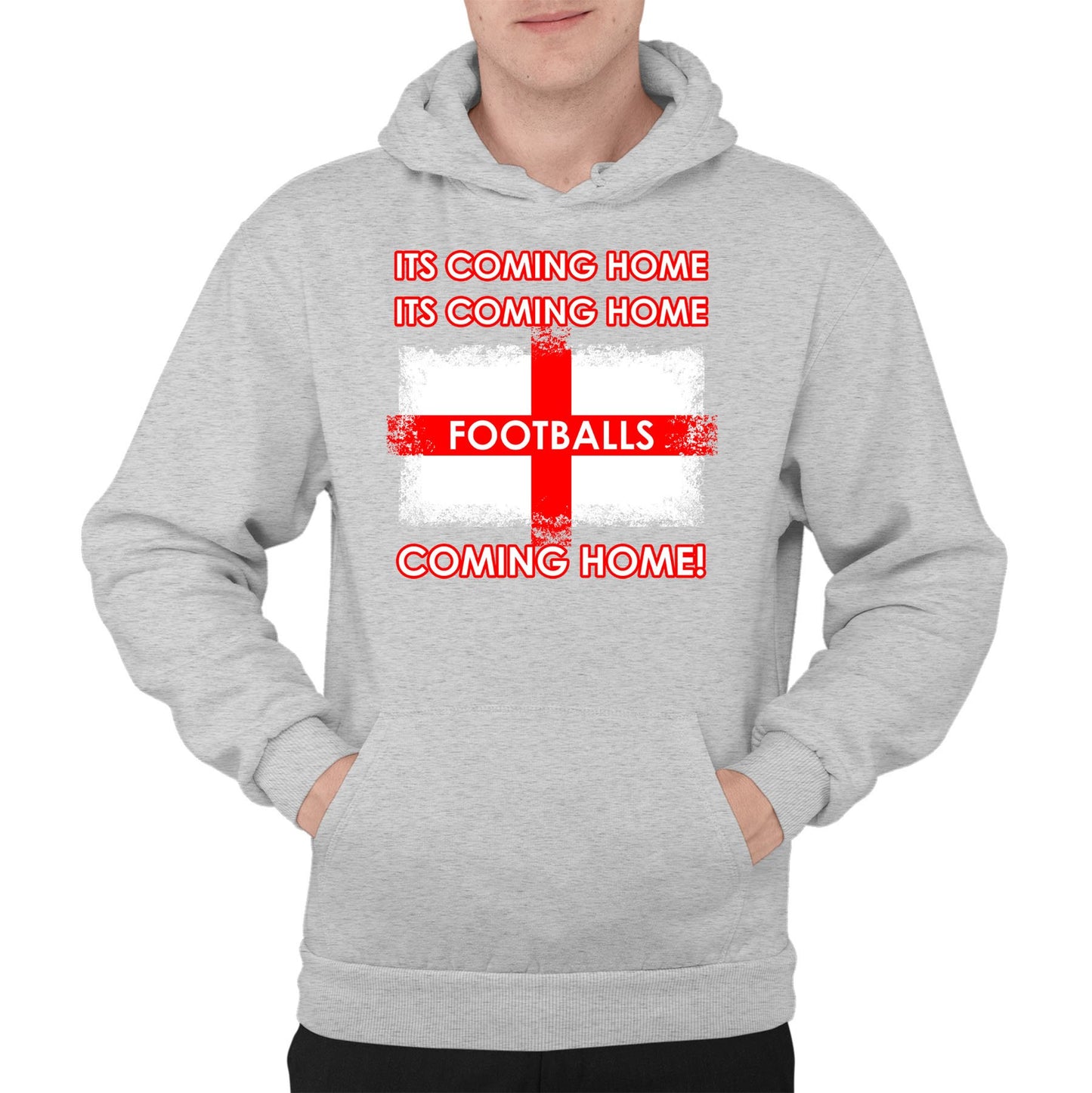 Footballs Coming Home England Supporter Mens Pullover Hoodie