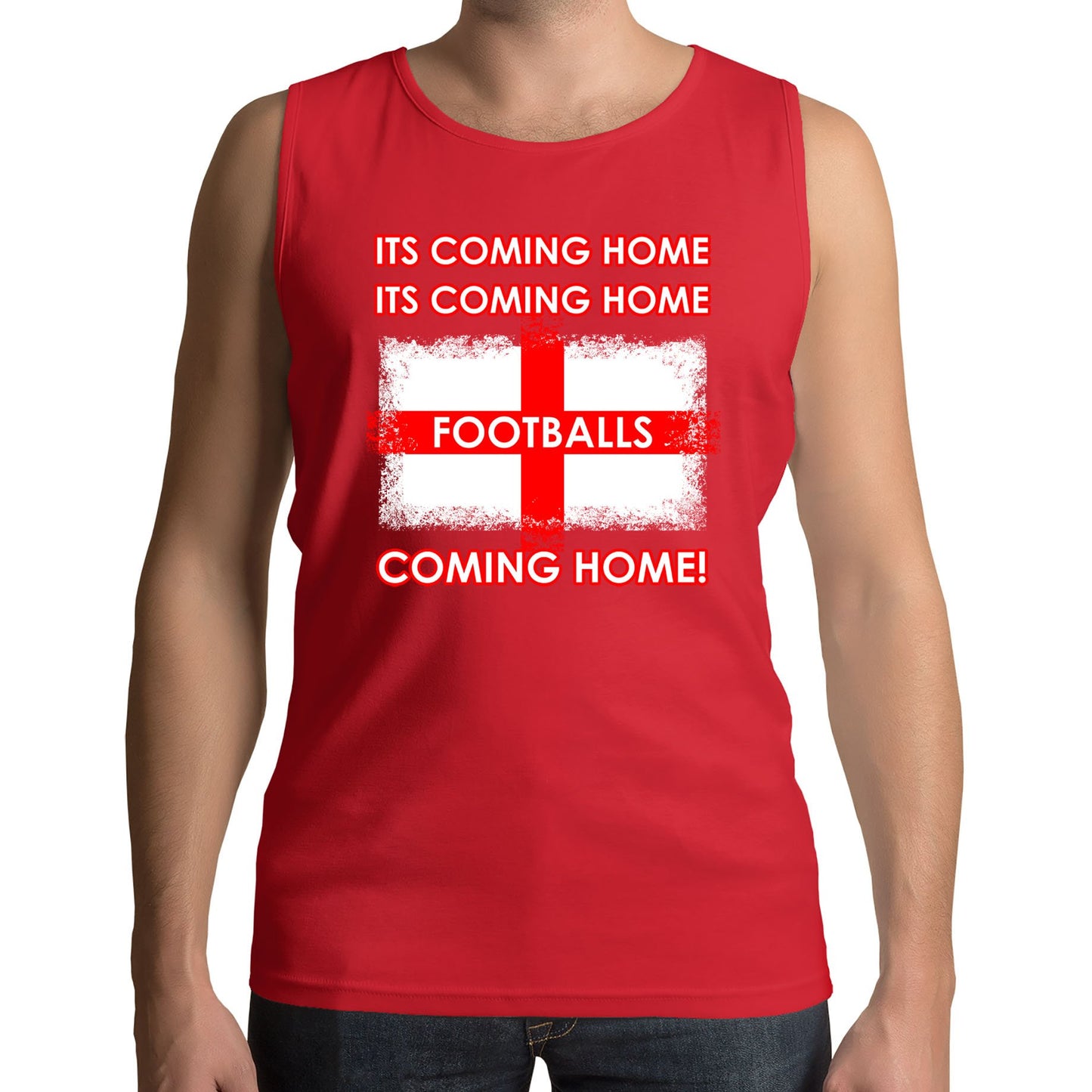 Footballs Coming Home England Supporter Mens Vest