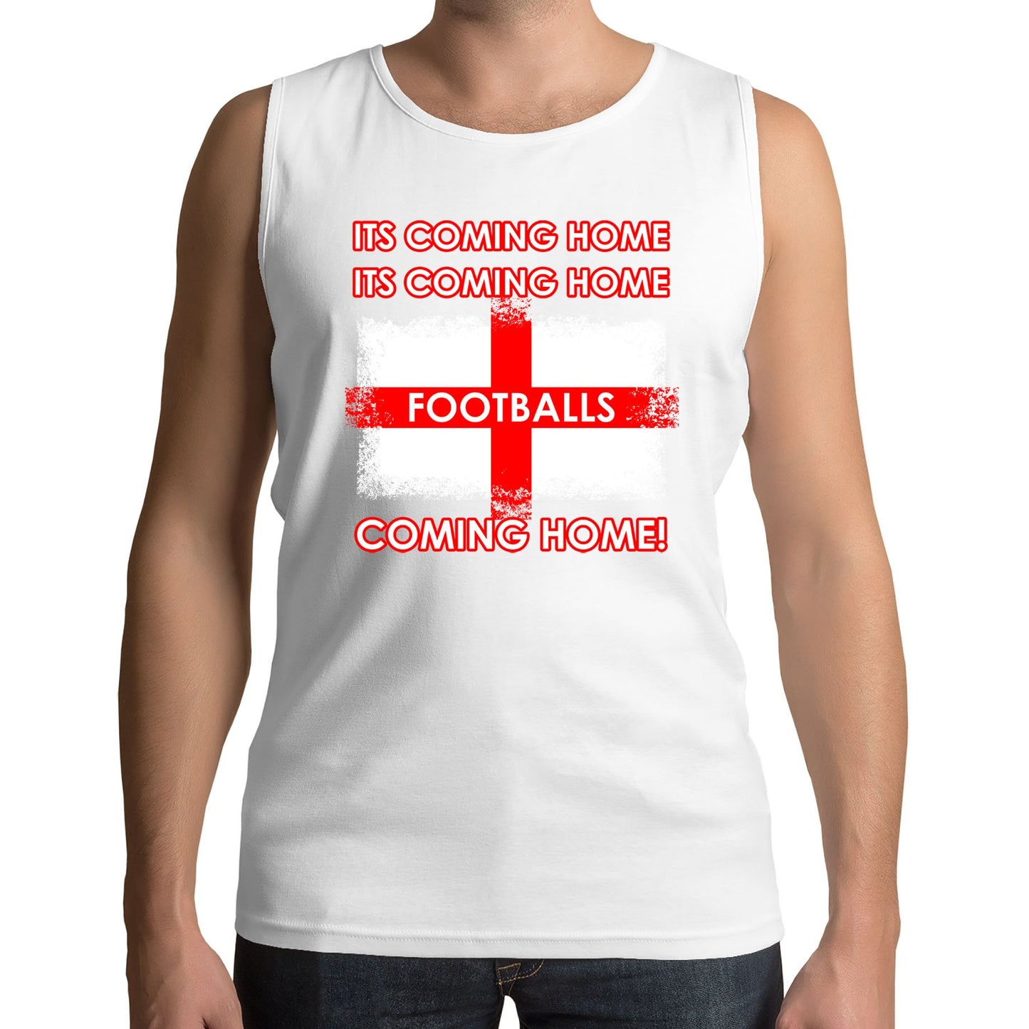 Footballs Coming Home England Supporter Mens Vest