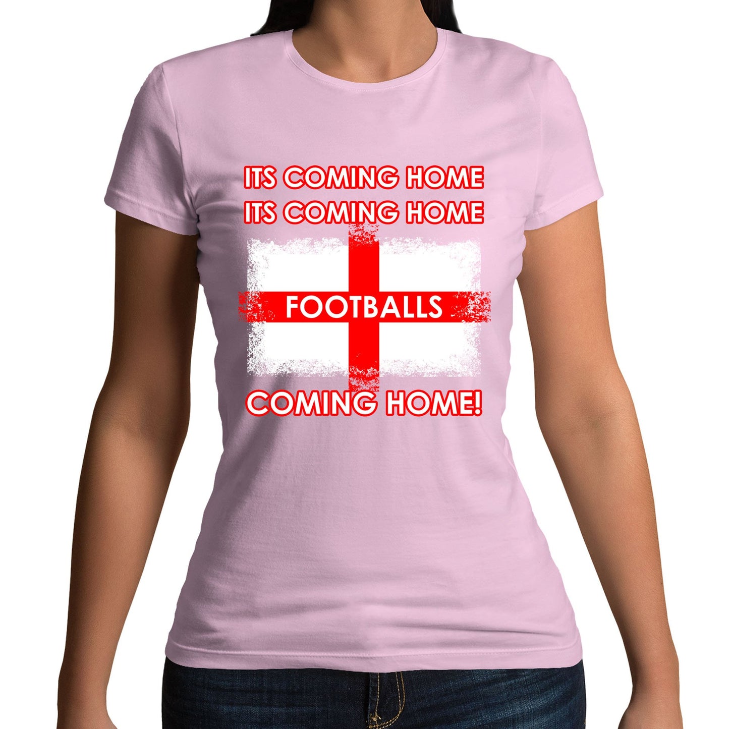 Footballs Coming Home England Supporter Womens T-shirt