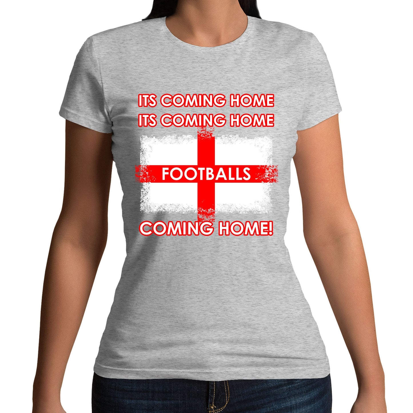 Footballs Coming Home England Supporter Womens T-shirt