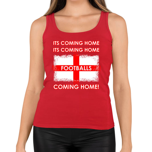 Footballs Coming Home England Supporter Womens Vest