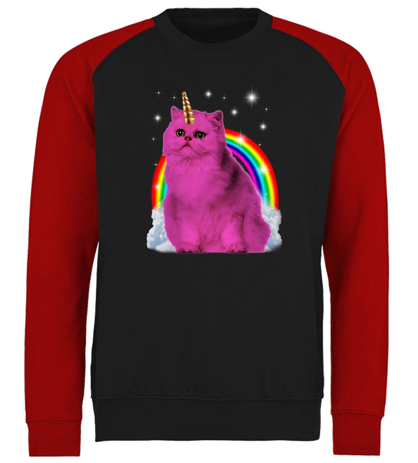 Unicorn Cat Baseball Sweatshirt