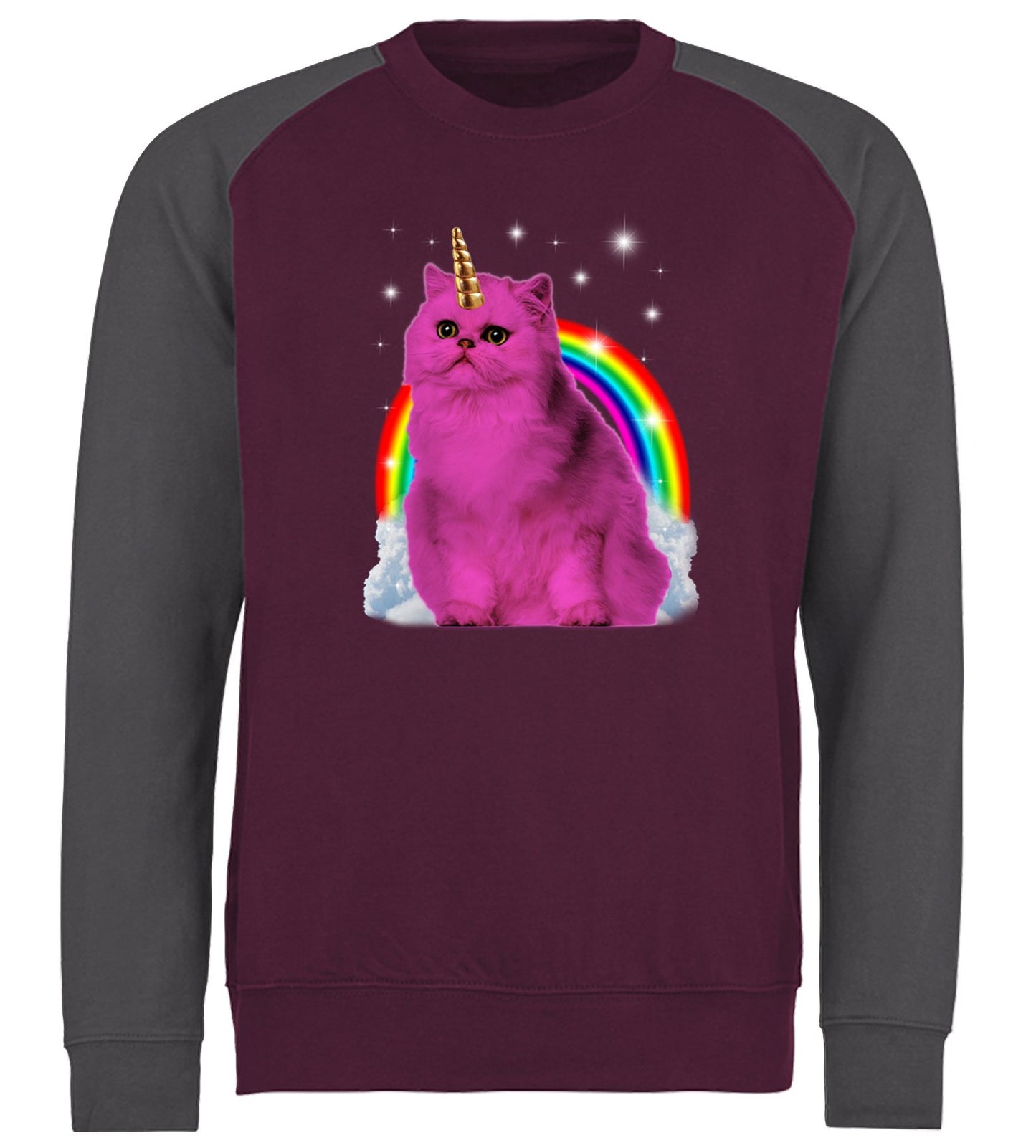 Unicorn Cat Baseball Sweatshirt