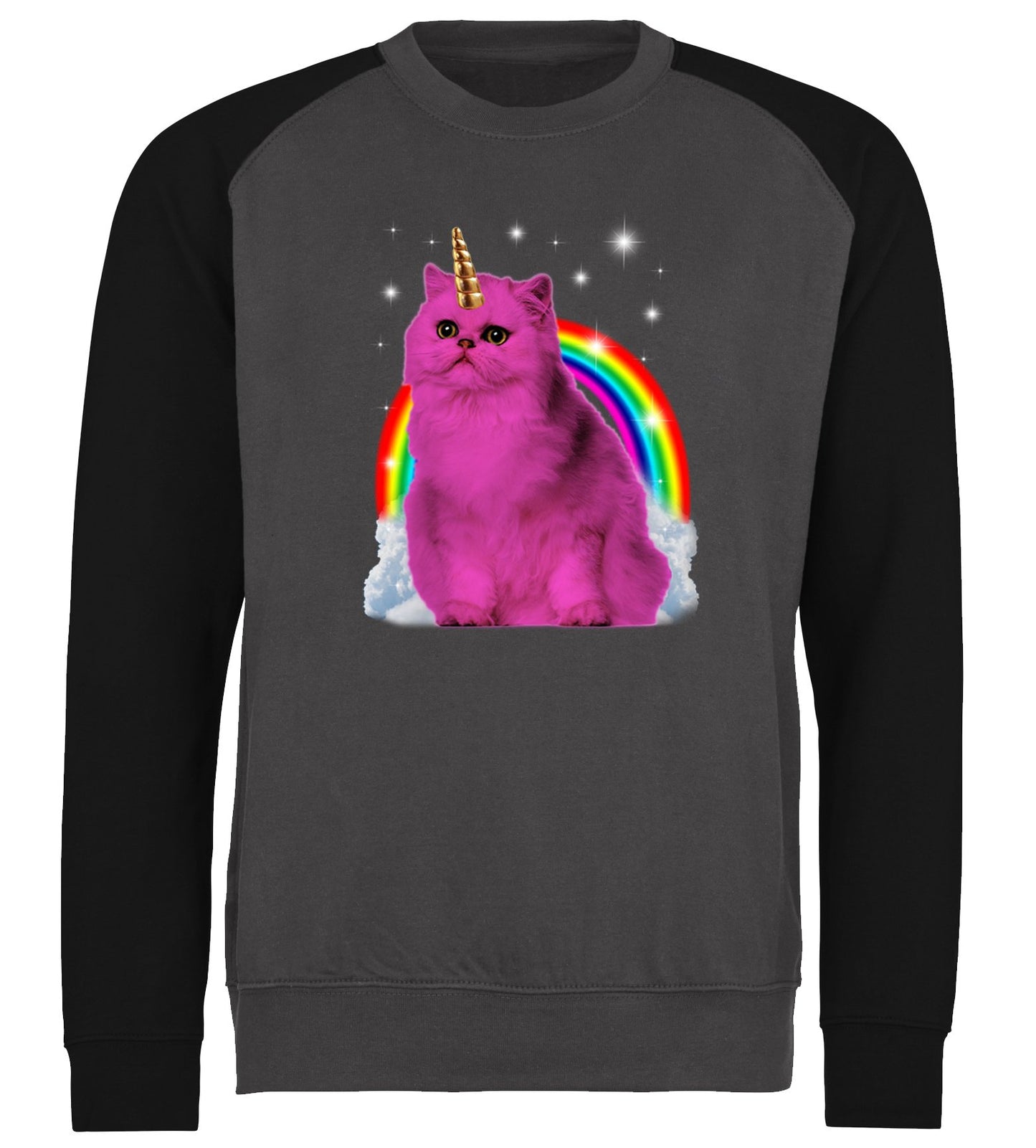 Unicorn Cat Baseball Sweatshirt