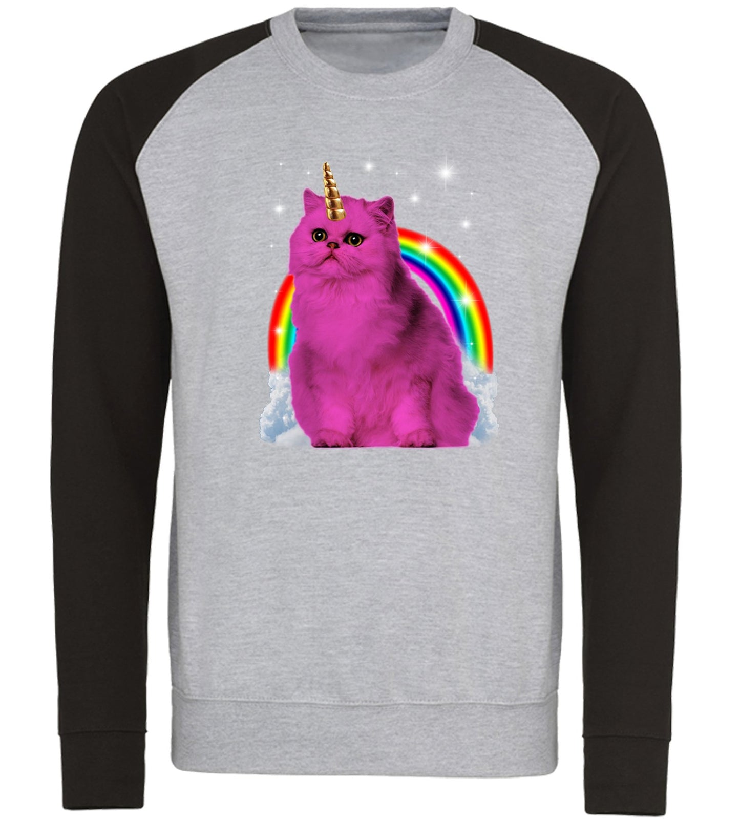 Unicorn Cat Baseball Sweatshirt