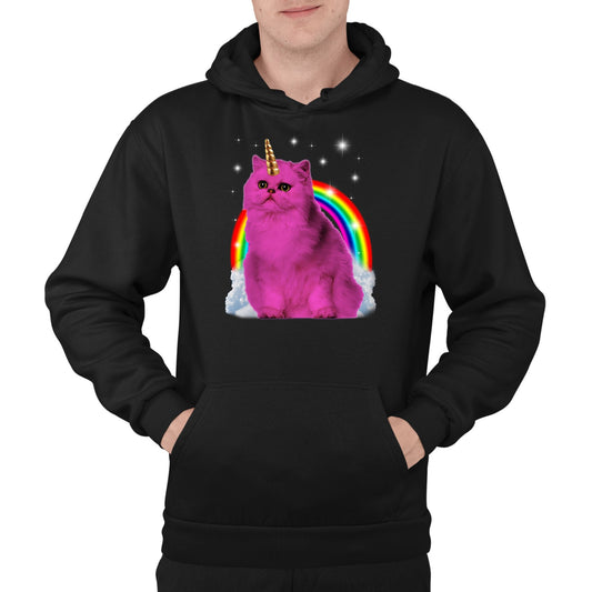 Unicorn Cat Mens Pullover Hoodie