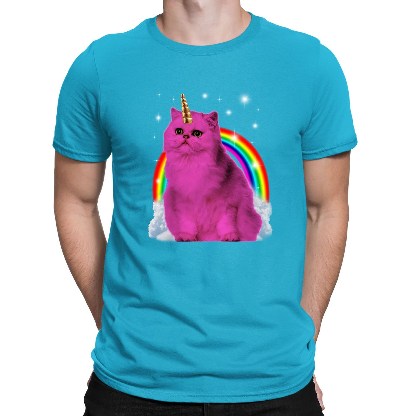 Unicorn Cat Mens T-shirt