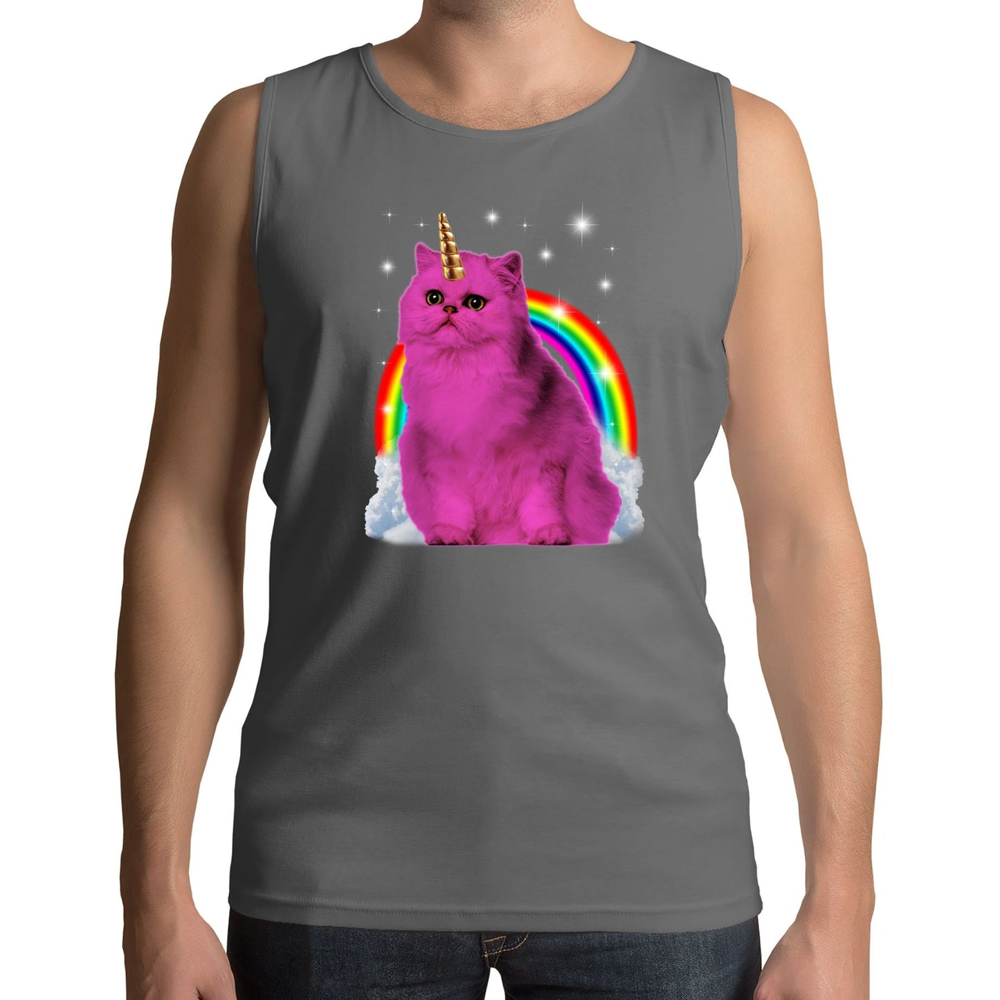 Unicorn Cat Mens Vest