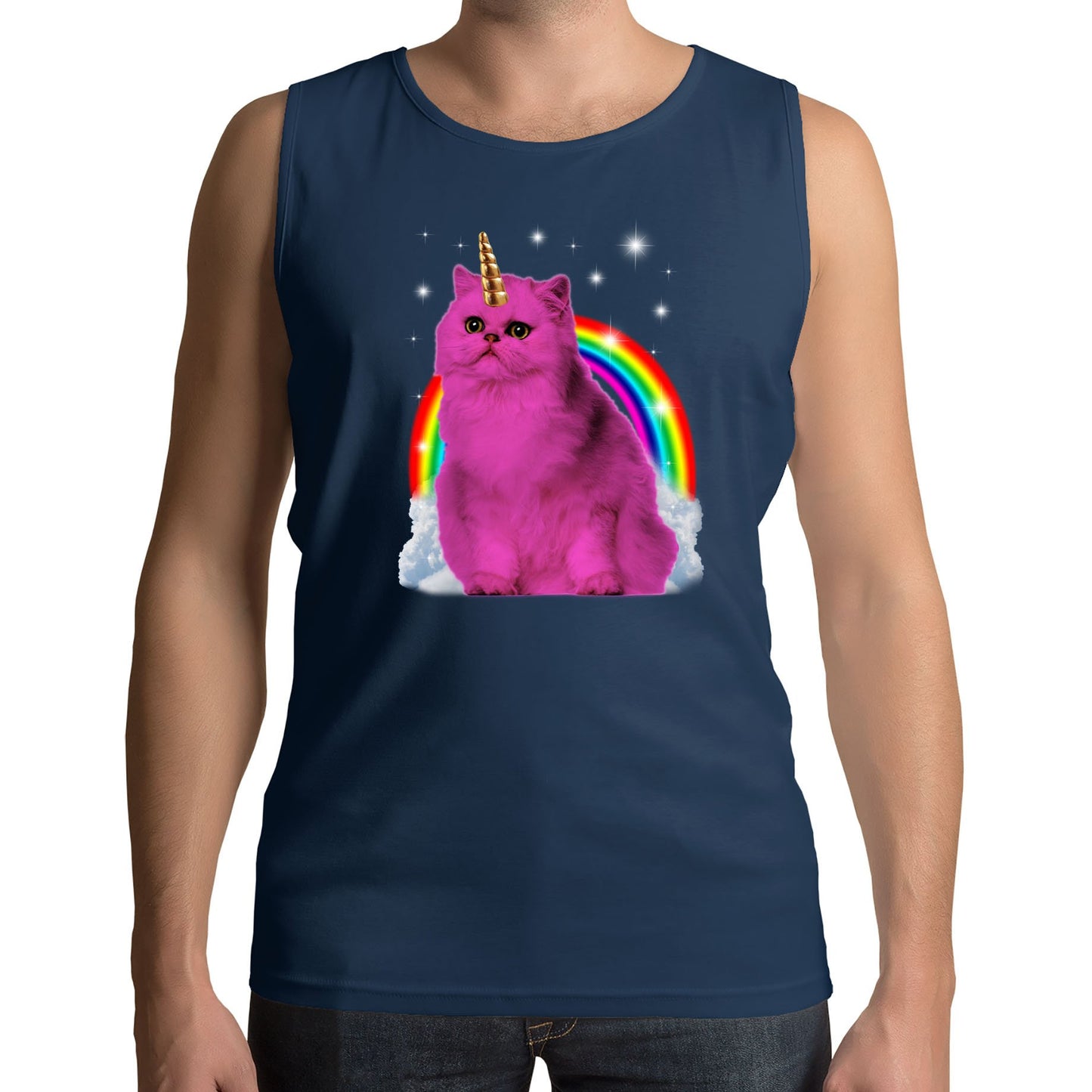 Unicorn Cat Mens Vest