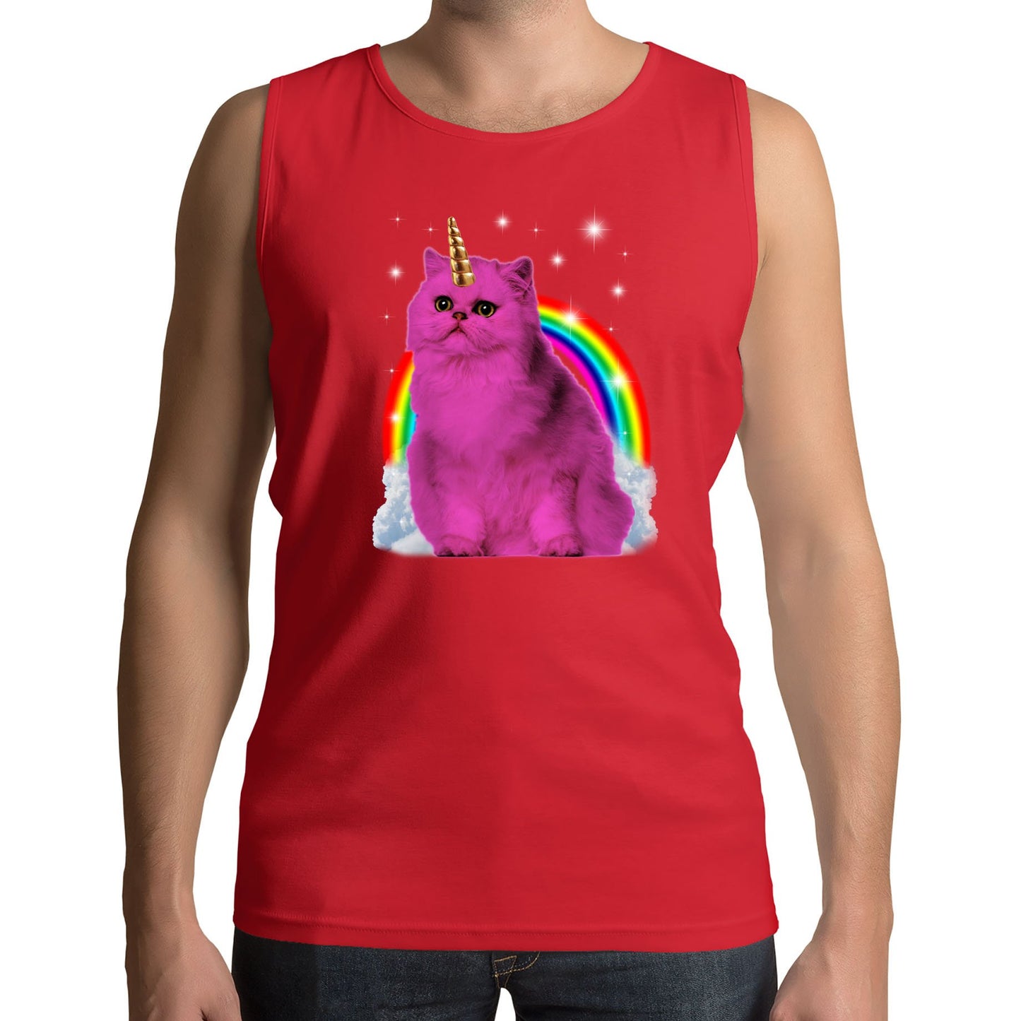 Unicorn Cat Mens Vest