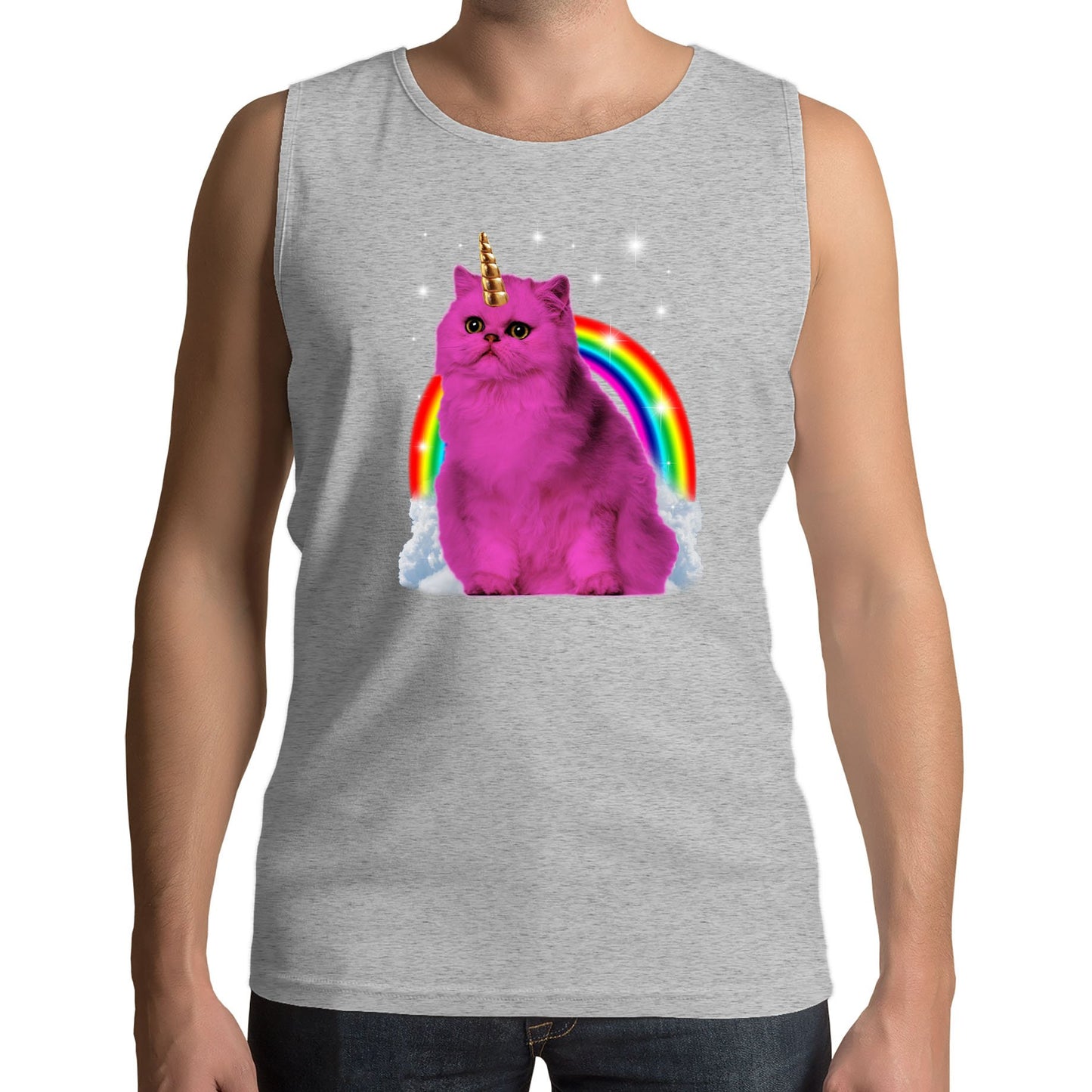 Unicorn Cat Mens Vest