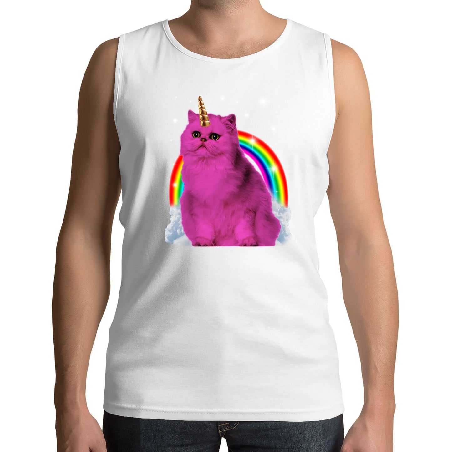 Unicorn Cat Mens Vest