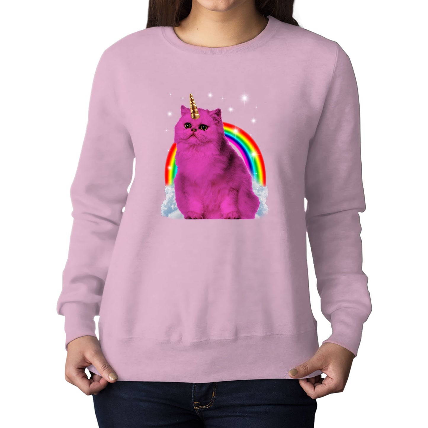 Unicorn Cat Womens Sweatshirt