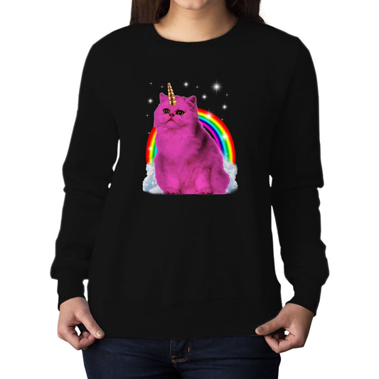 Unicorn Cat Womens Sweatshirt