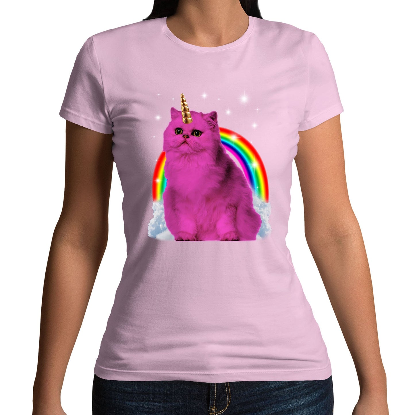 Unicorn Cat Womens T-shirt