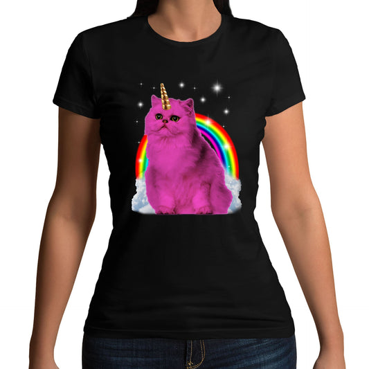 Unicorn Cat Womens T-shirt