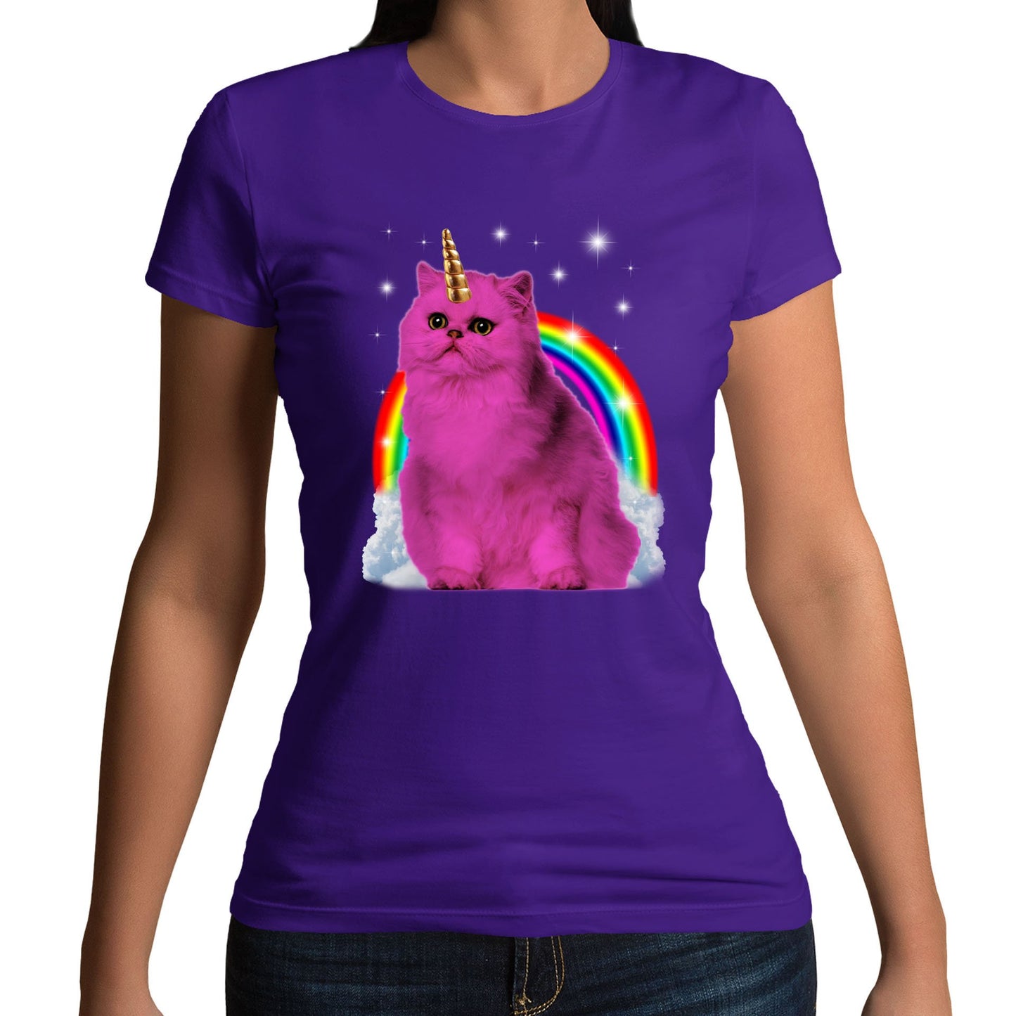 Unicorn Cat Womens T-shirt