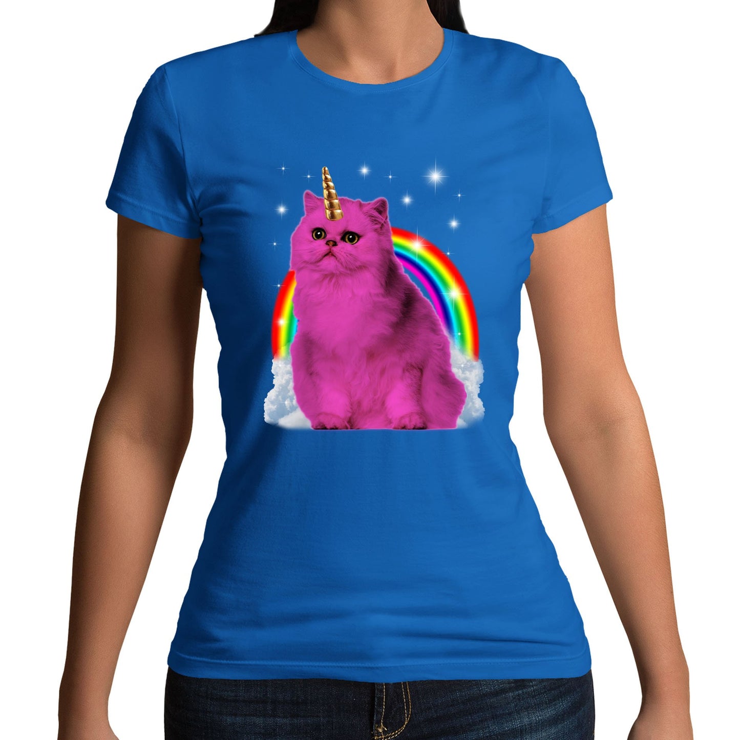 Unicorn Cat Womens T-shirt