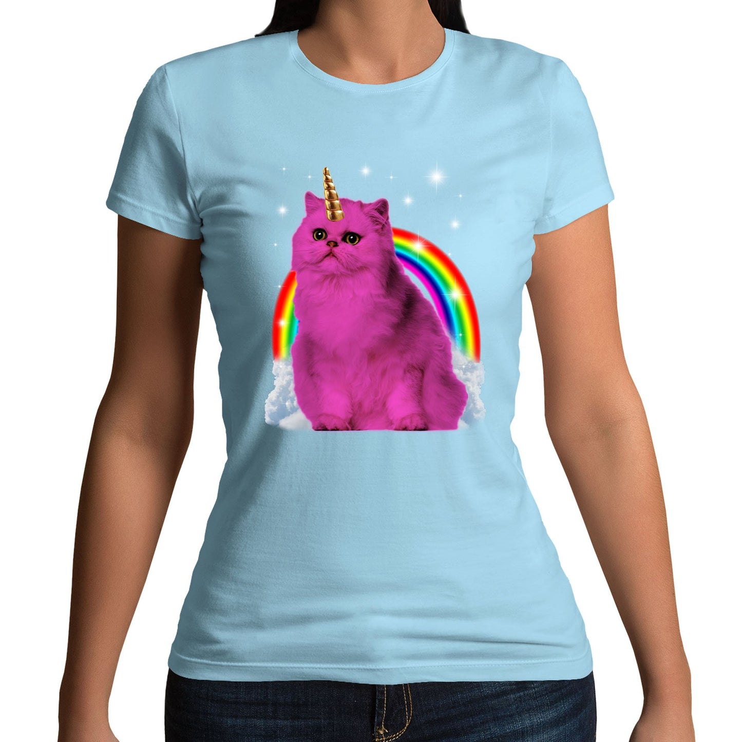 Unicorn Cat Womens T-shirt