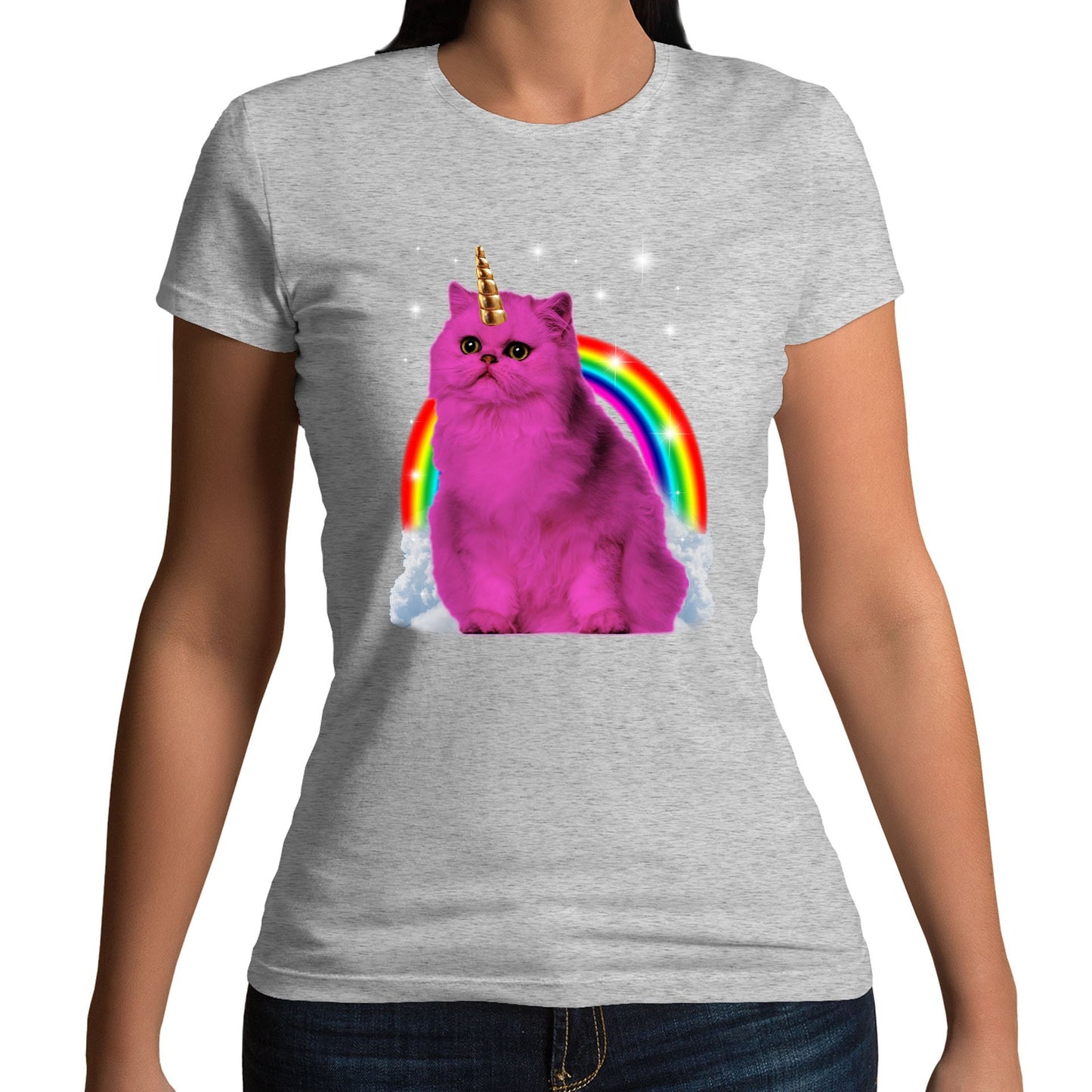 Unicorn Cat Womens T-shirt