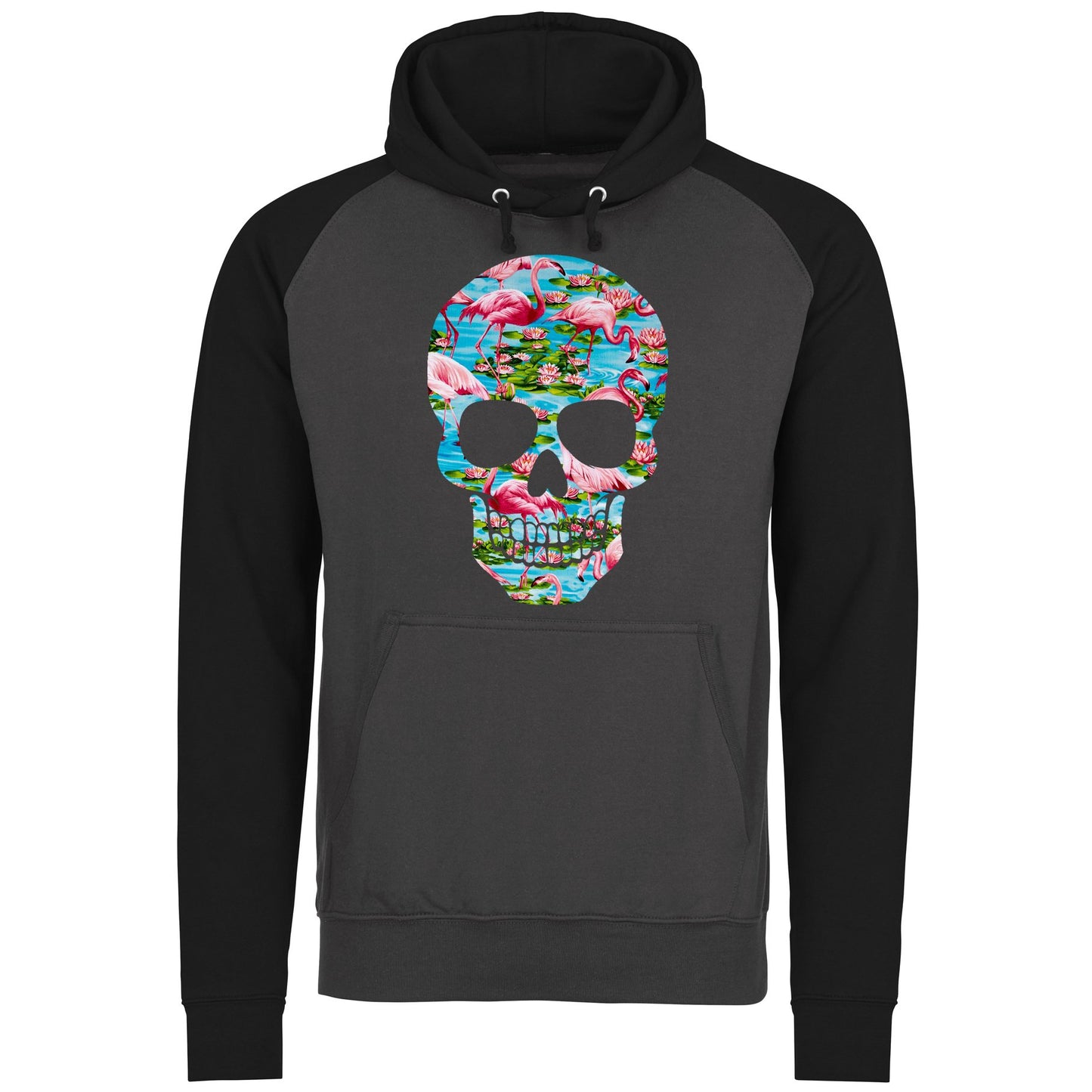 Flamingo Skull Baseball Hoodie