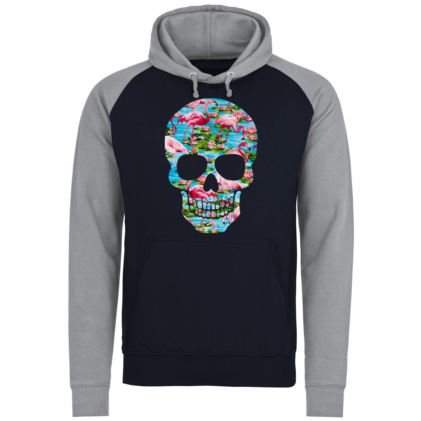 Flamingo Skull Baseball Hoodie