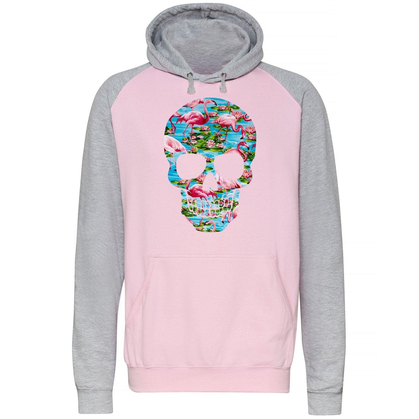 Flamingo Skull Baseball Hoodie