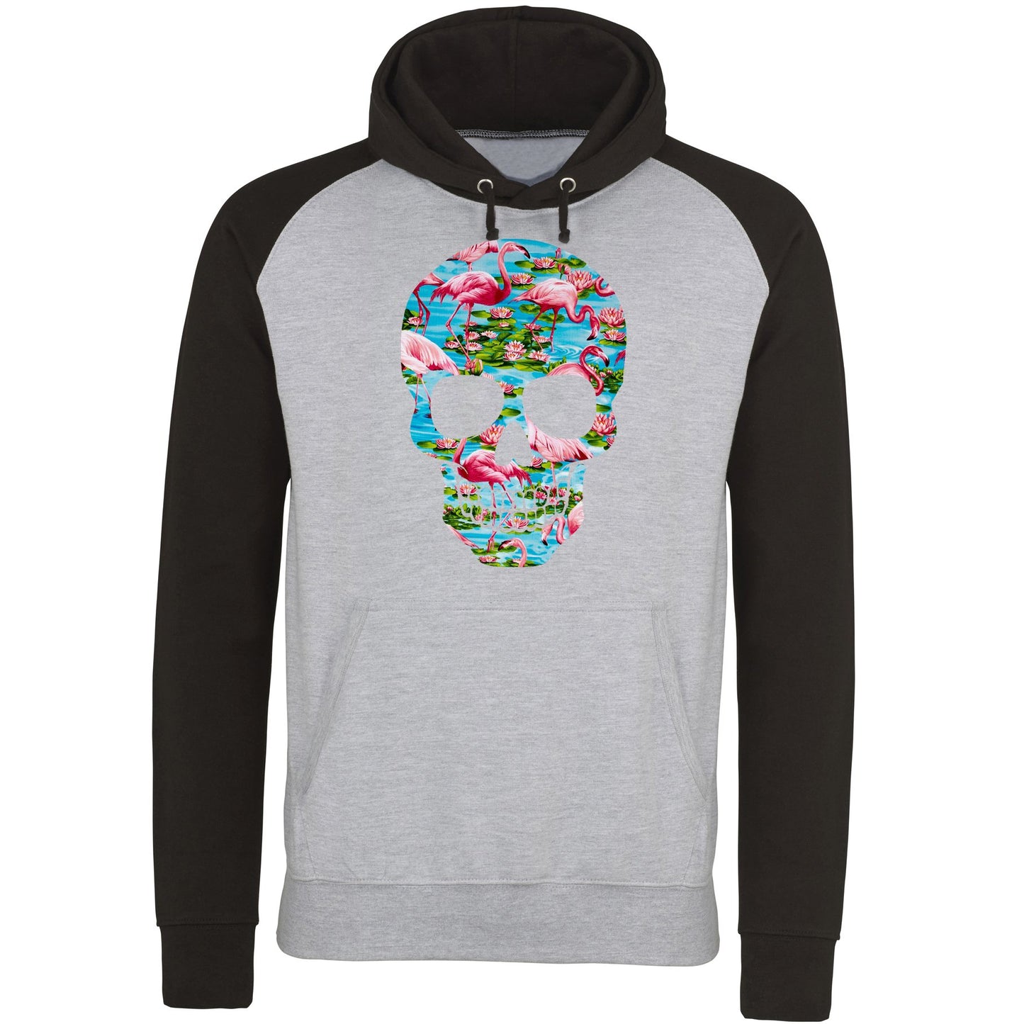 Flamingo Skull Baseball Hoodie