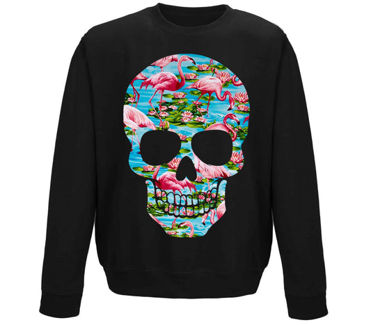 Flamingo Skull Childrens Sweatshirt