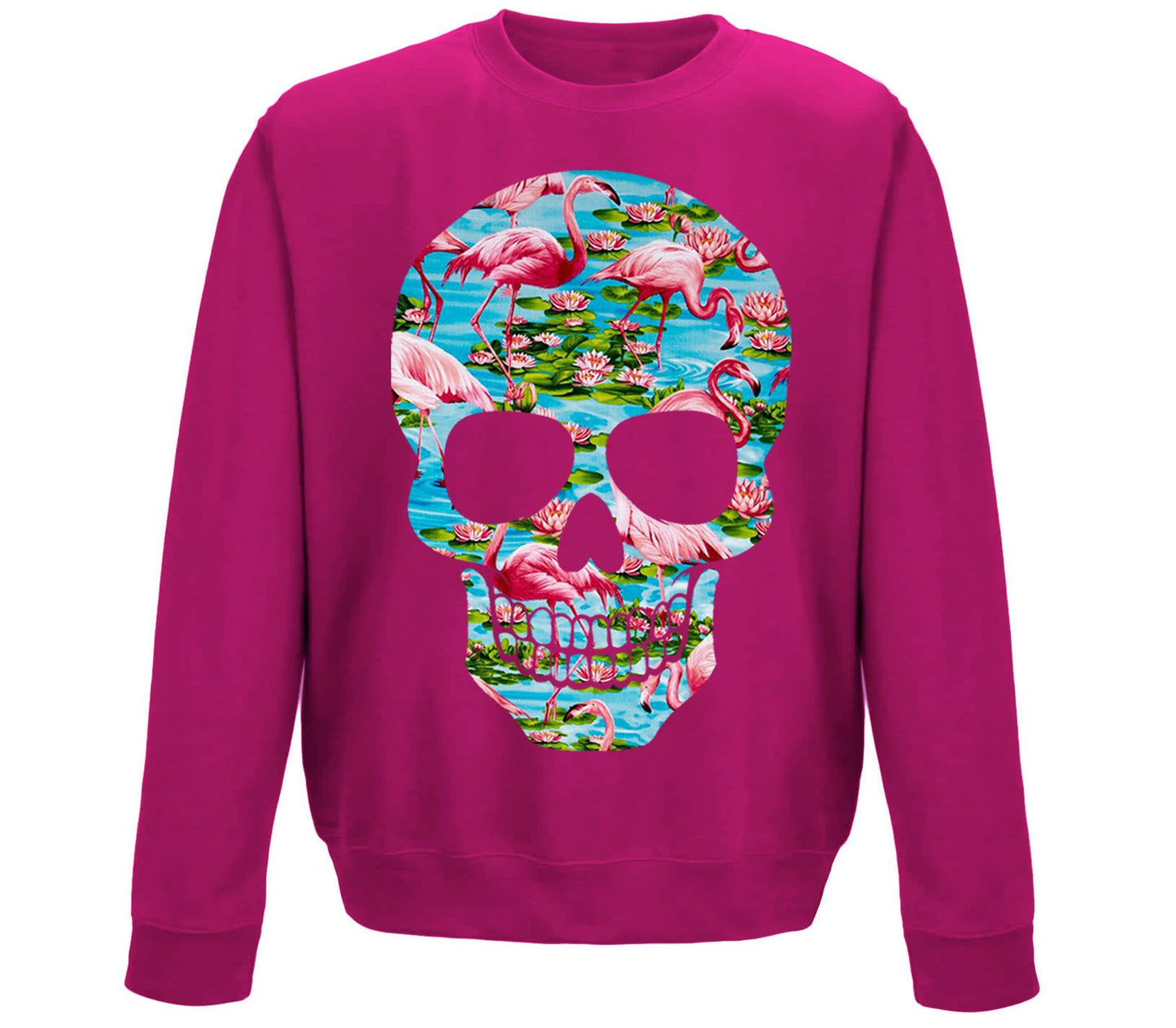 Flamingo Skull Childrens Sweatshirt