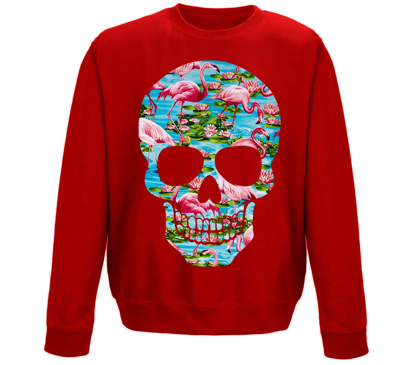 Flamingo Skull Childrens Sweatshirt