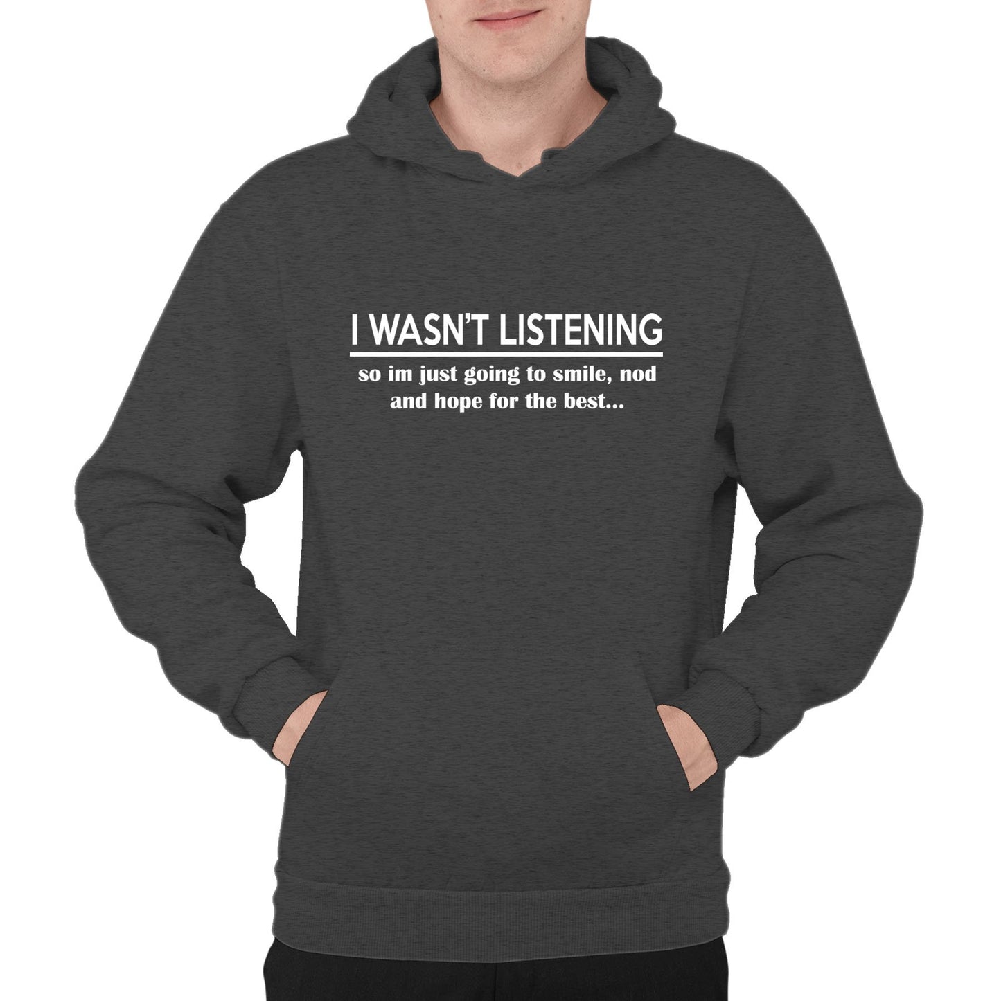 I Wasn't Listening Funny Mens Pullover Hoodie