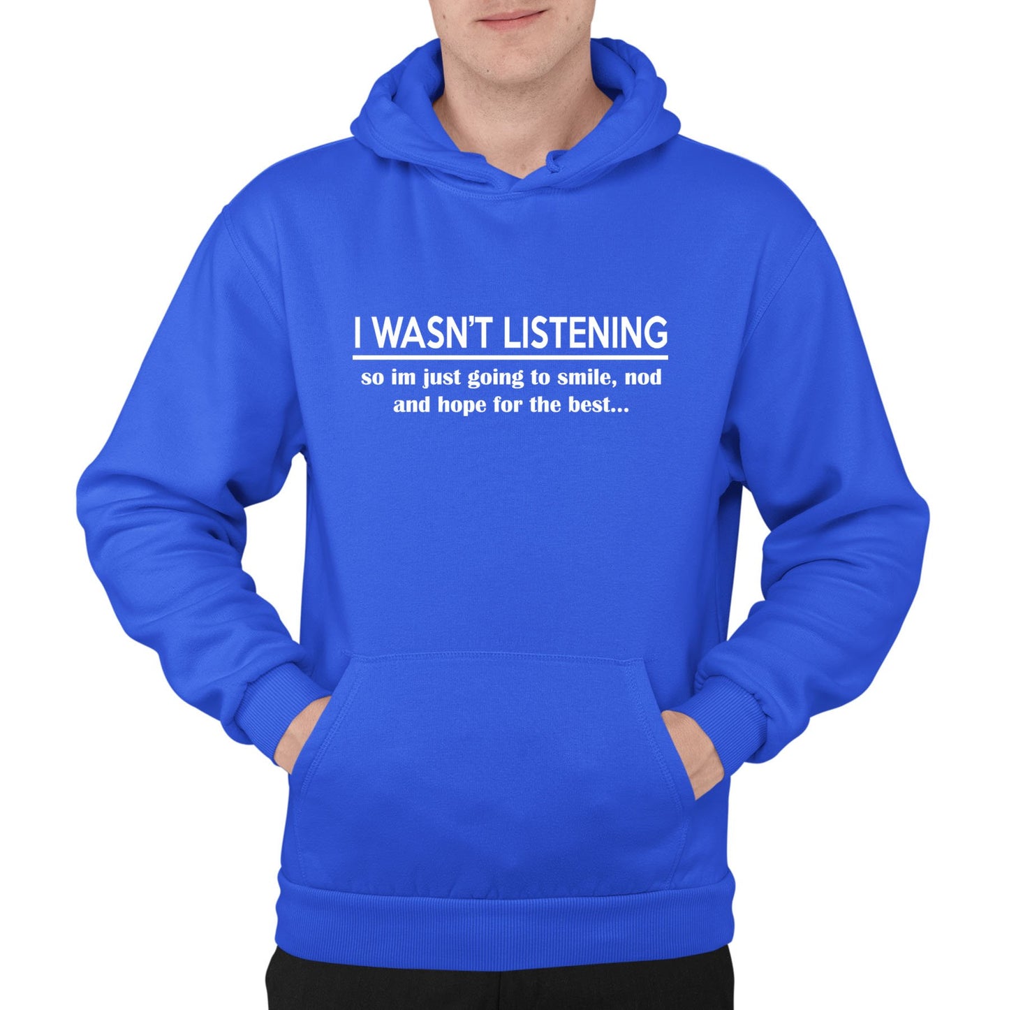 I Wasn't Listening Funny Mens Pullover Hoodie