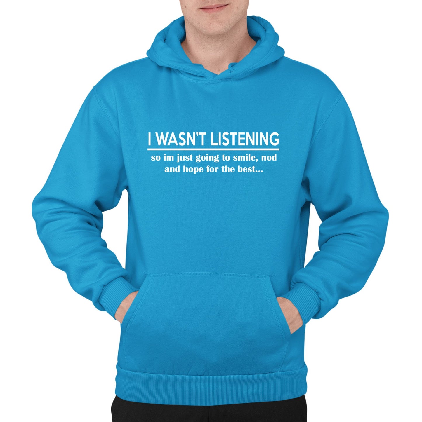 I Wasn't Listening Funny Mens Pullover Hoodie