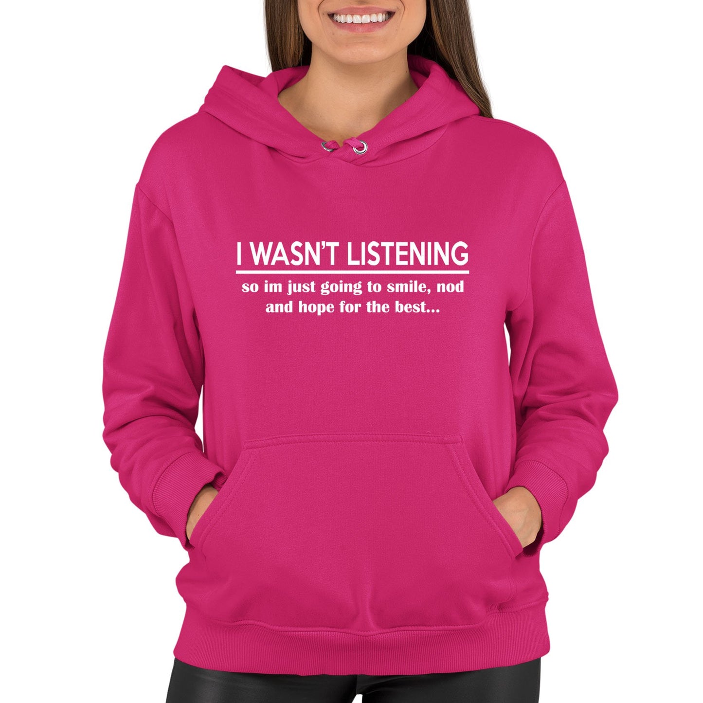 I Wasn't Listening Funny Womens Pullover Hoodie