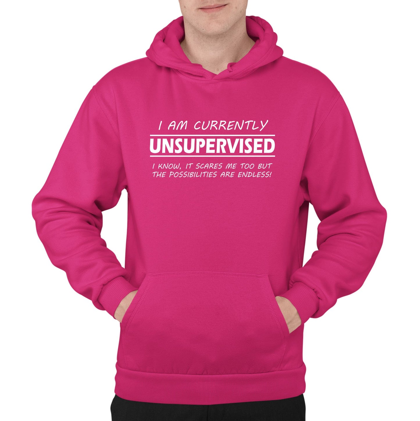 Currently Unsupervised Mens Pullover Hoodie