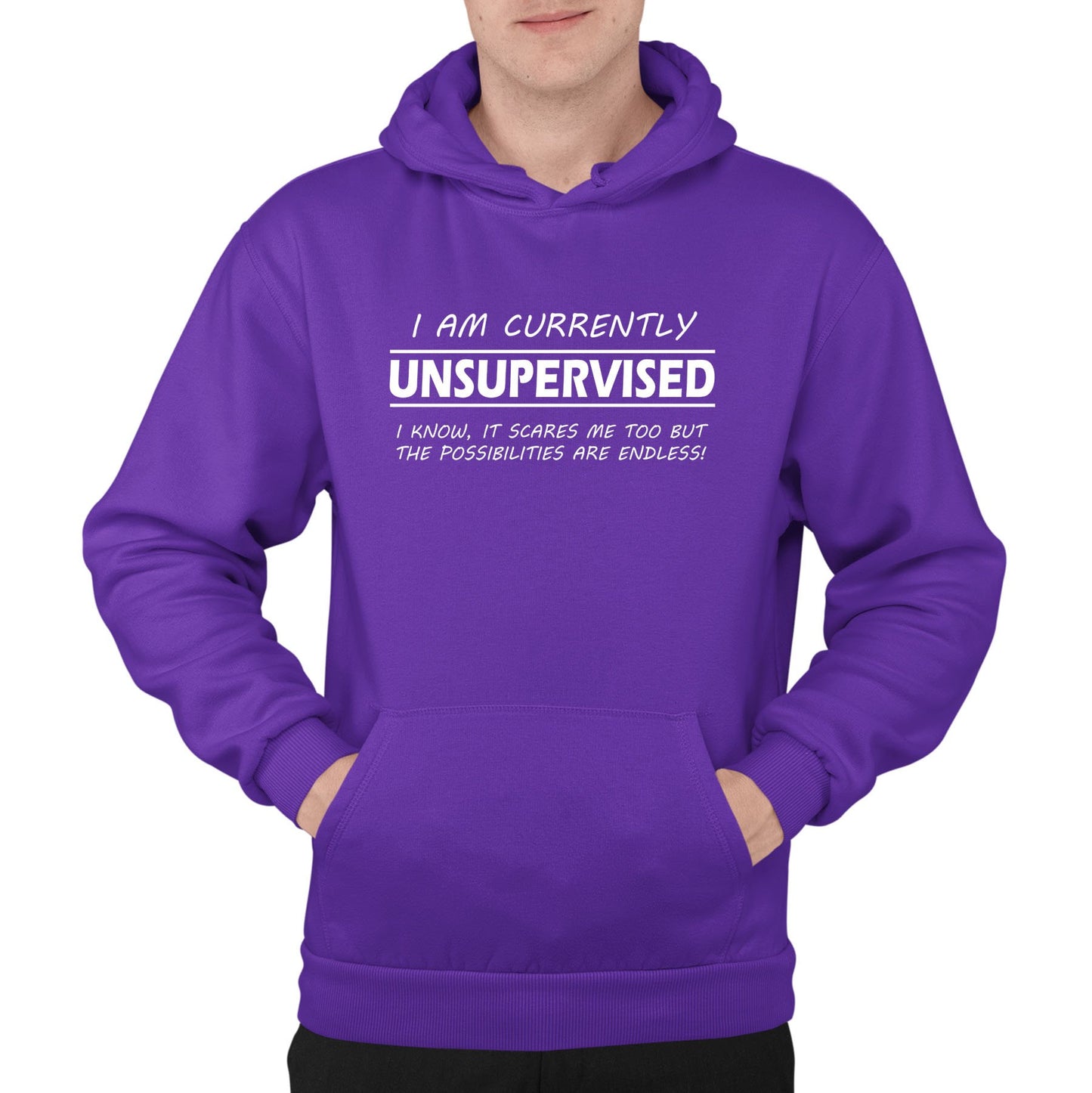 Currently Unsupervised Mens Pullover Hoodie