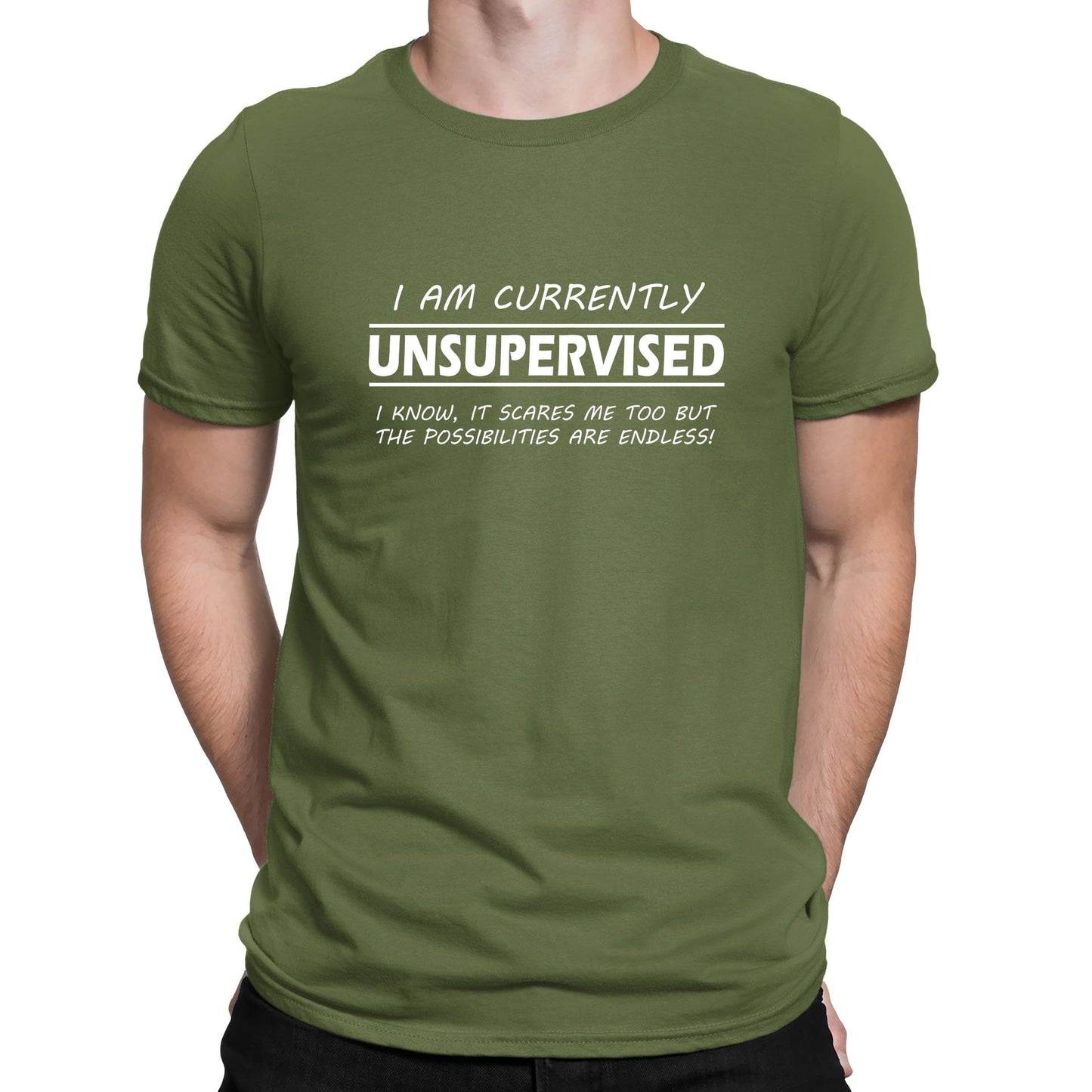 Currently Unsupervised Mens T-shirt