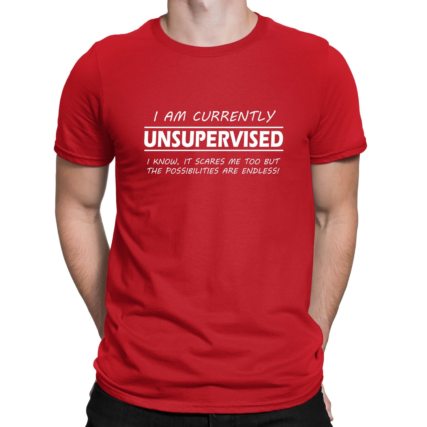 Currently Unsupervised Mens T-shirt