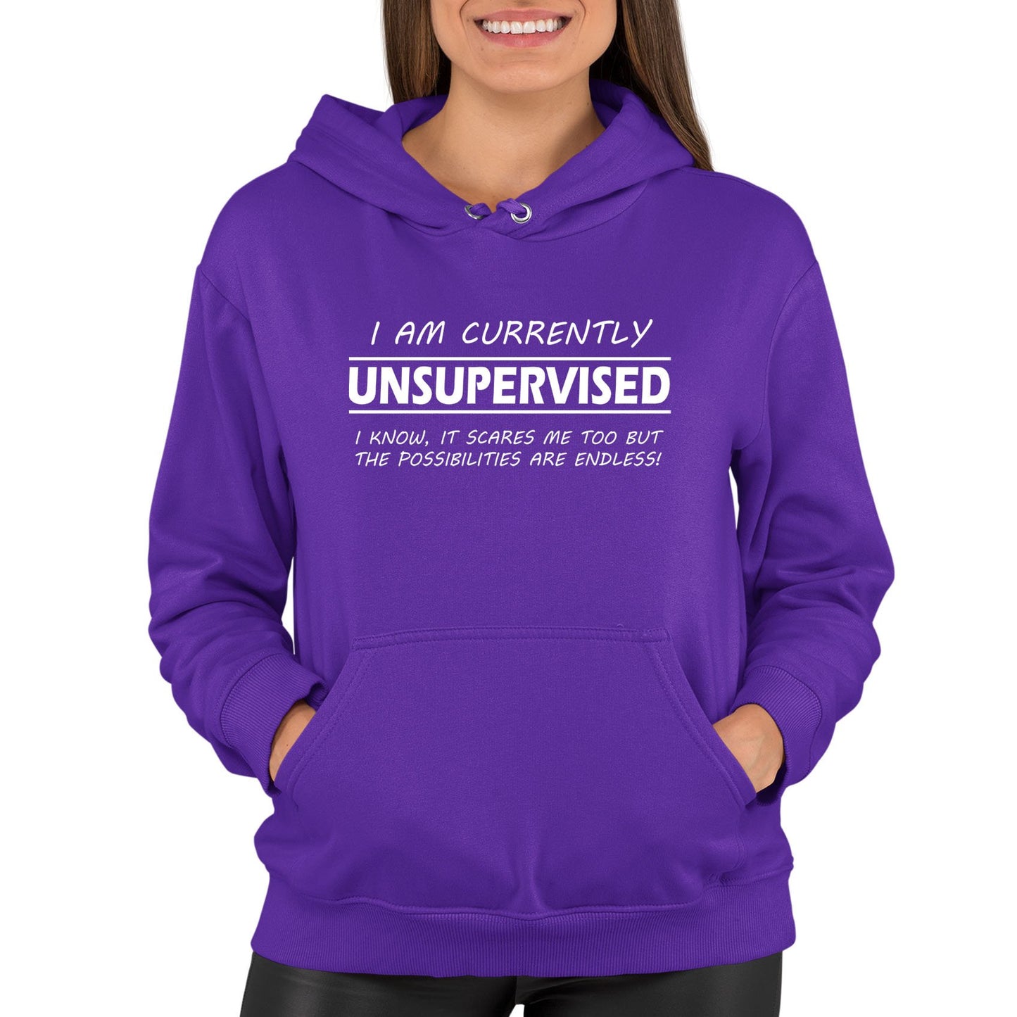 Currently Unsupervised Womens Pullover Hoodie