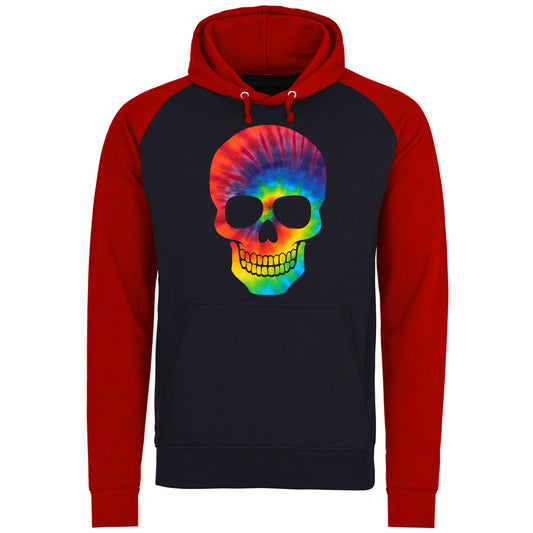 Tie Dye Skull Baseball Hoodie