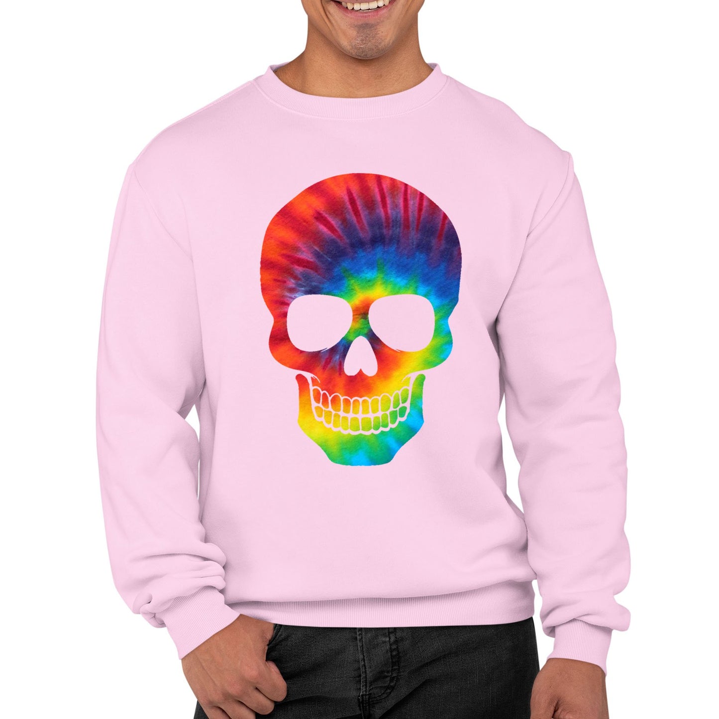 Tie Dye Skull Mens Sweatshirt