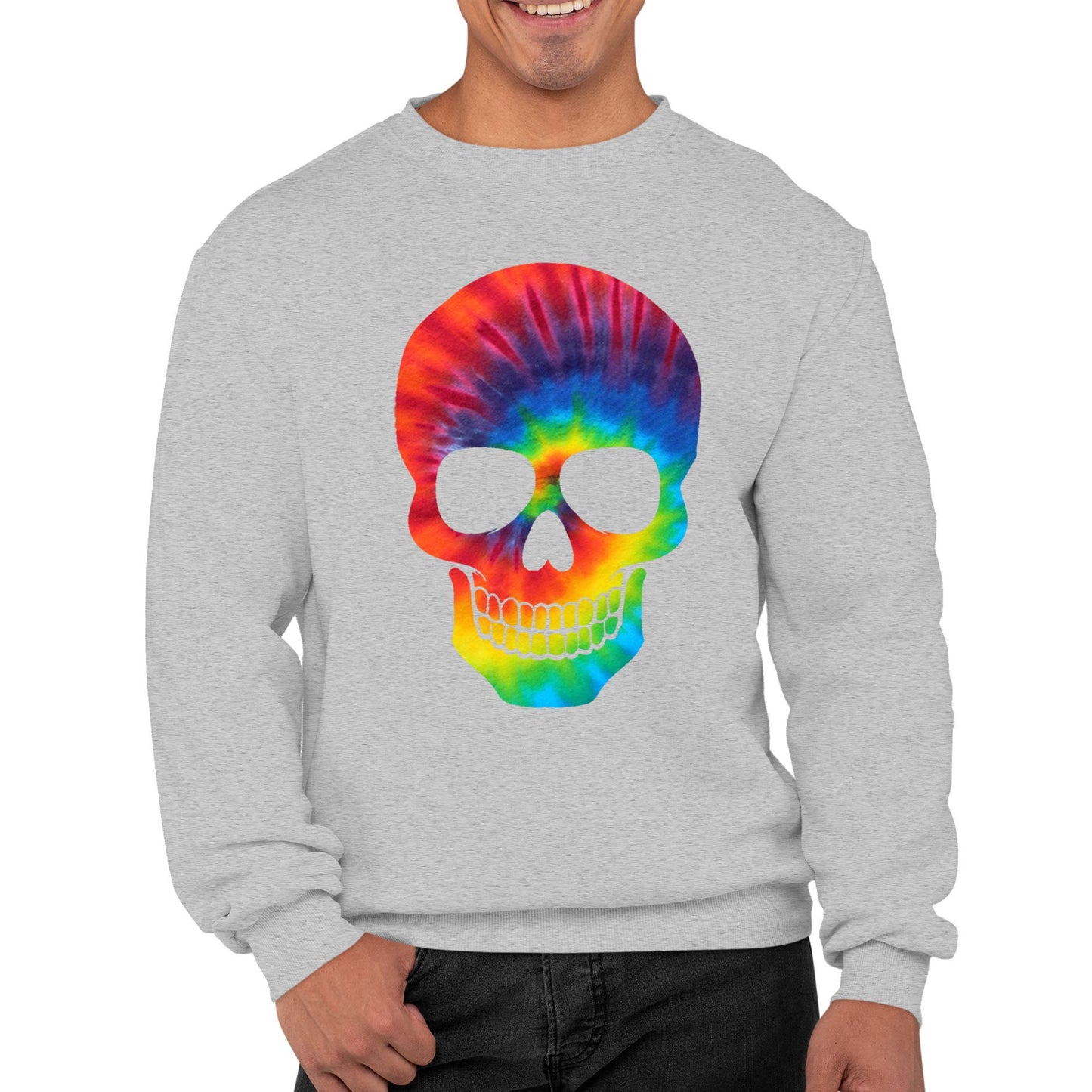 Tie Dye Skull Mens Sweatshirt