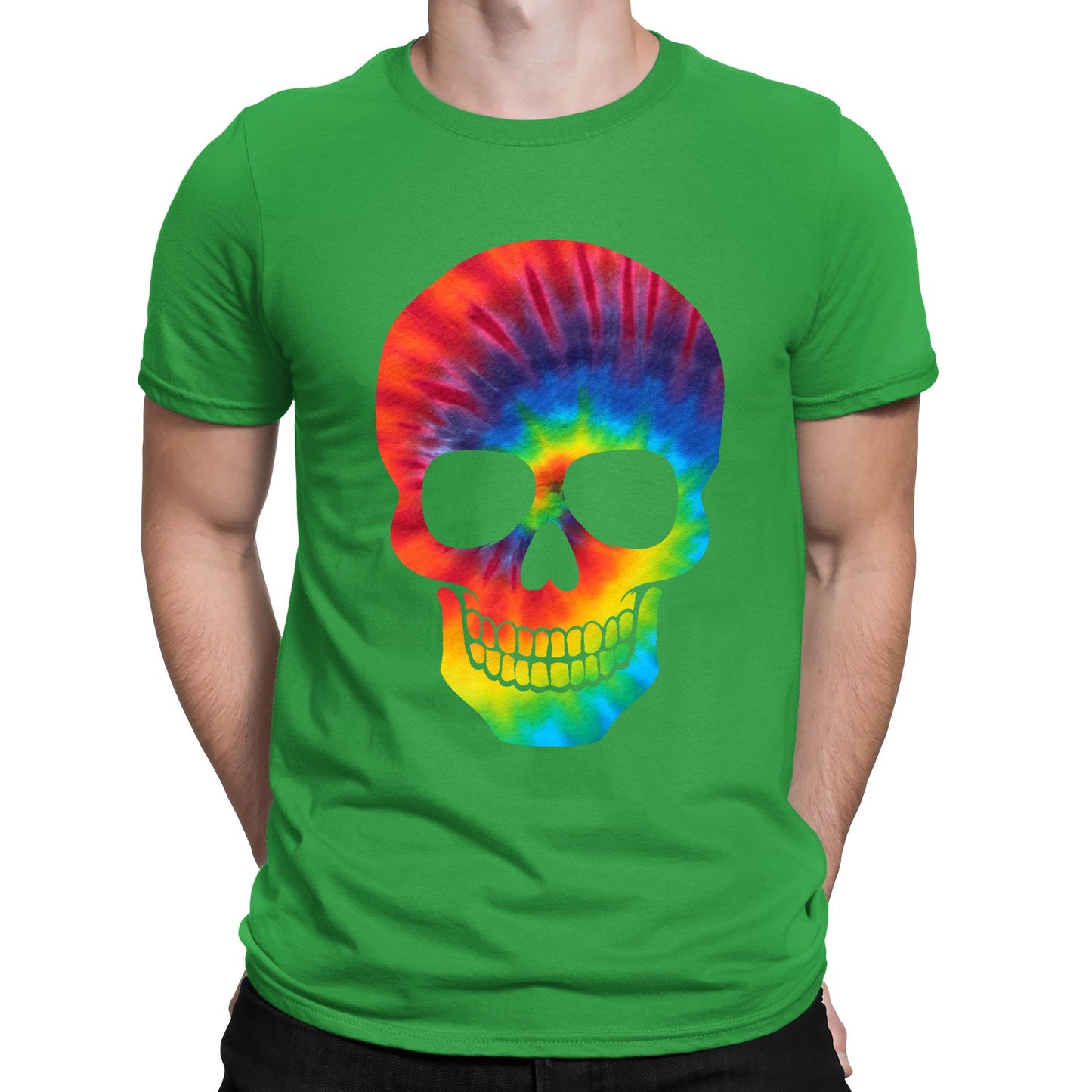 Tie Dye Skull Mens T-shirt