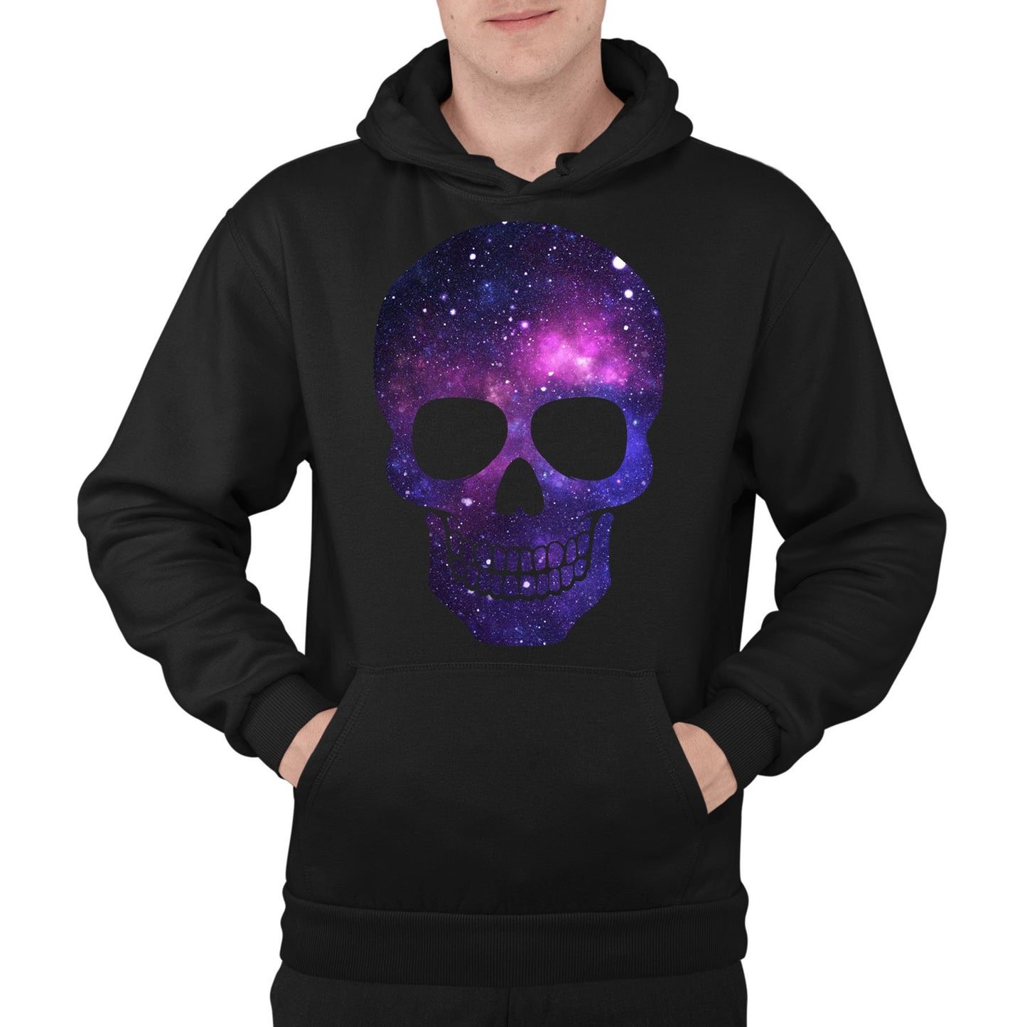 Galaxy Skull Mens Pullover Hoodie