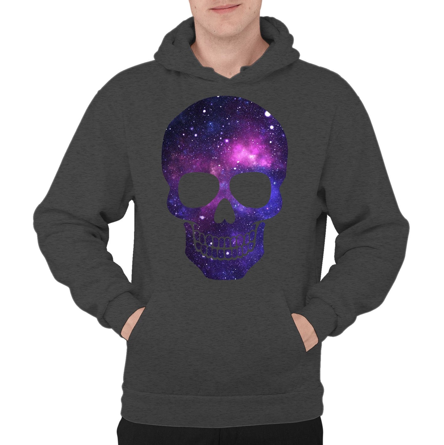 Galaxy Skull Mens Pullover Hoodie