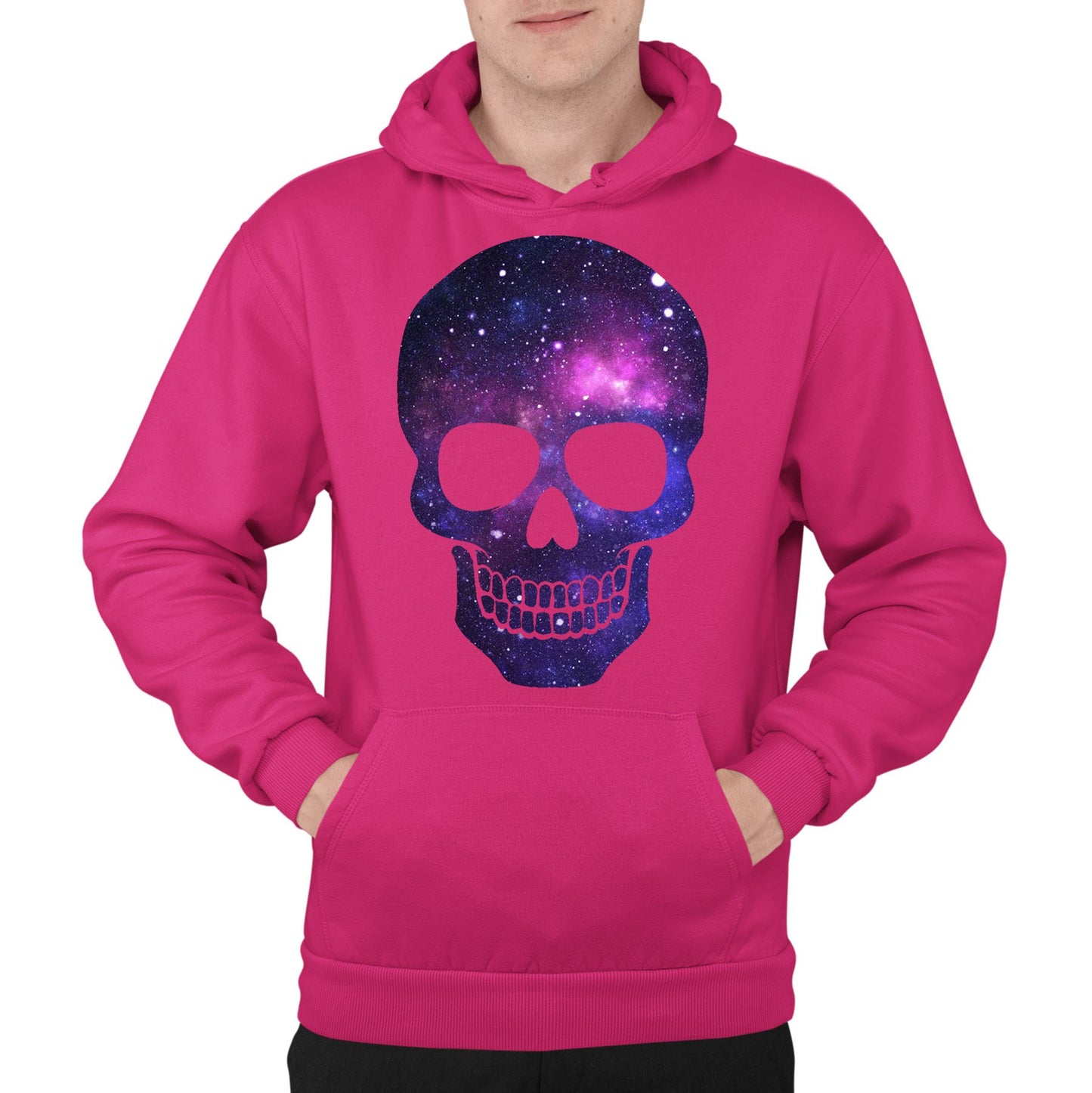 Galaxy Skull Mens Pullover Hoodie